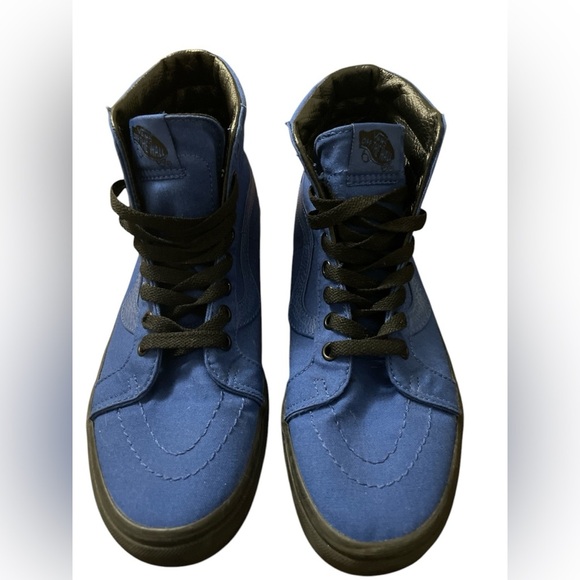 Vans Unisex Sk8-Hi True Blue Black Skate Shoe - Picture 3 of 6